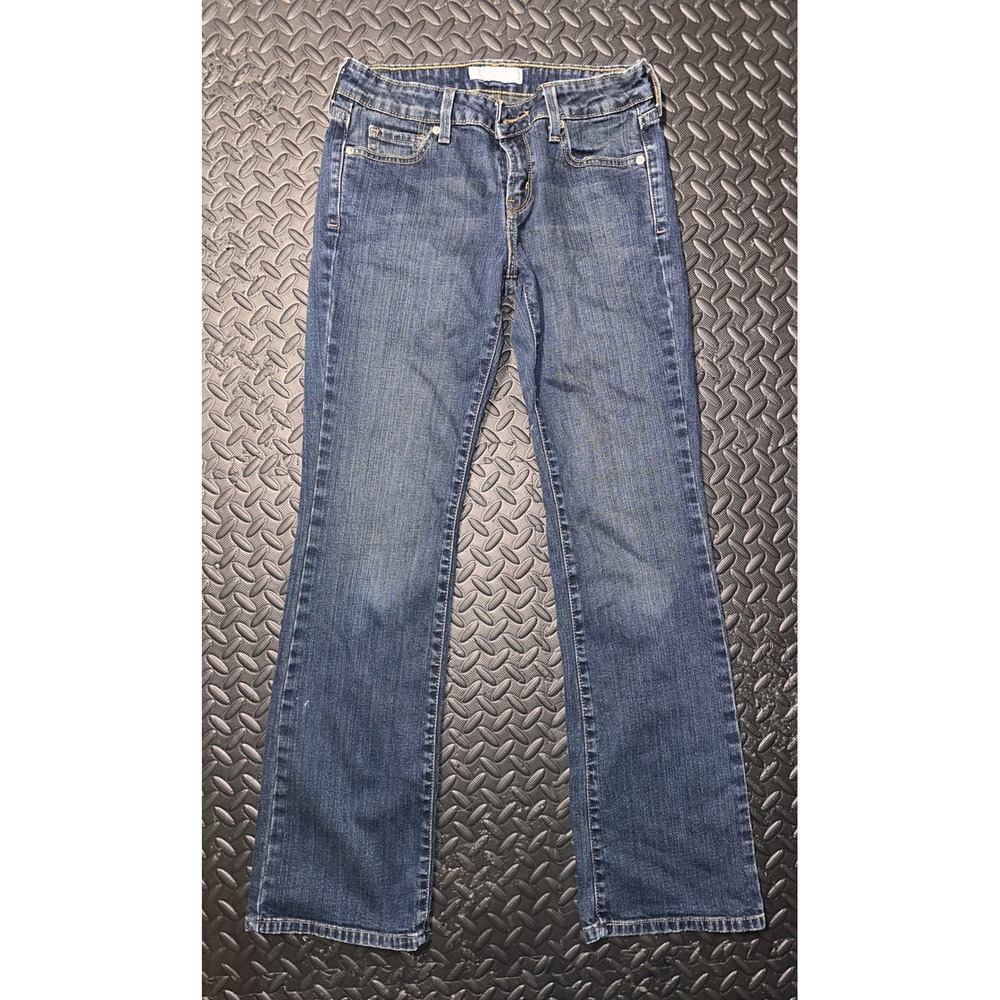 Levis 545 Low Boot Cut Jeans Womens 4 Medium Blue Denim Stretch 545-1596